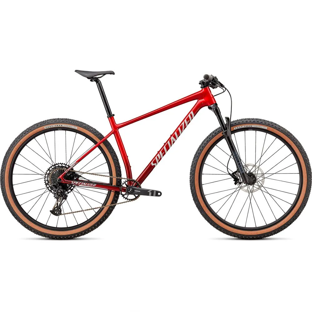Specialized Chisel Ht Comp 29´´ Nx 2022 Mtb Cykel, Gloss red tint fade over brushed silver / tarmac black / white w / gold pearl, M