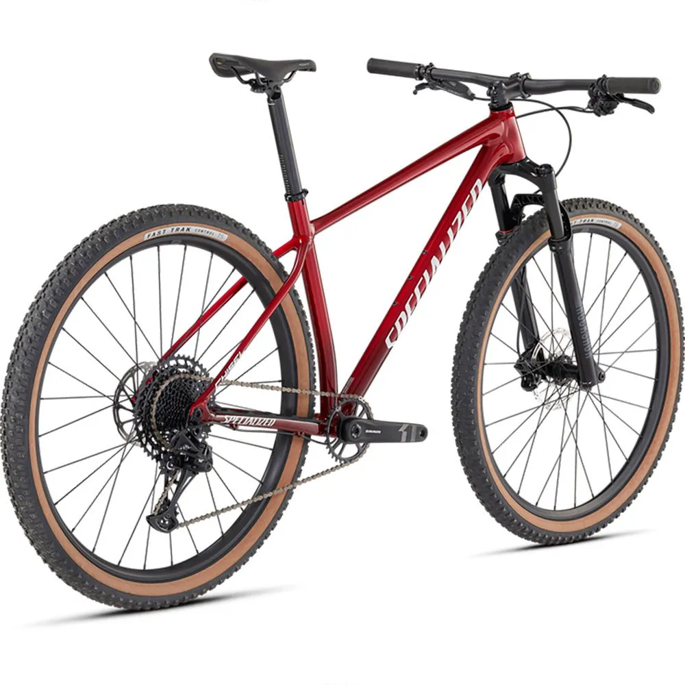 Specialized Chisel Ht Comp 29´´ Nx 2022 Mtb Cykel, Gloss red tint fade over brushed silver / tarmac black / white w / gold pearl, M