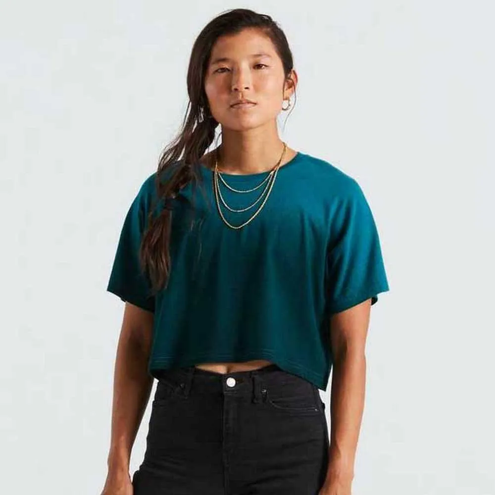 Specialized Crop T-shirt Med Korta ärmar, Tropical teal spray, XS Specialized Crop T-shirt Med Korta ärmar, Tropical teal spray, XS