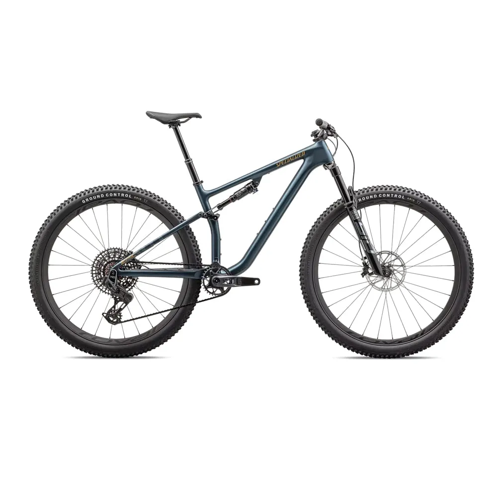 Specialized Epic Evo Pro LTD SRAM X0 AXS Mountain Bike, Satin Metallic Deep Lake / Harvest Gold Metallic, S Specialized Epic Evo Pro LTD SRAM X0 AXS Mountain Bike, Satin Metallic Deep Lake / Harvest Gold Metallic, S