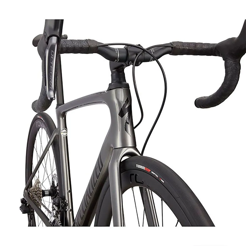Specialized Roubaix Expert Ultegra Di2 2022 Racercykel, Smoke / tarmac black / silver dust