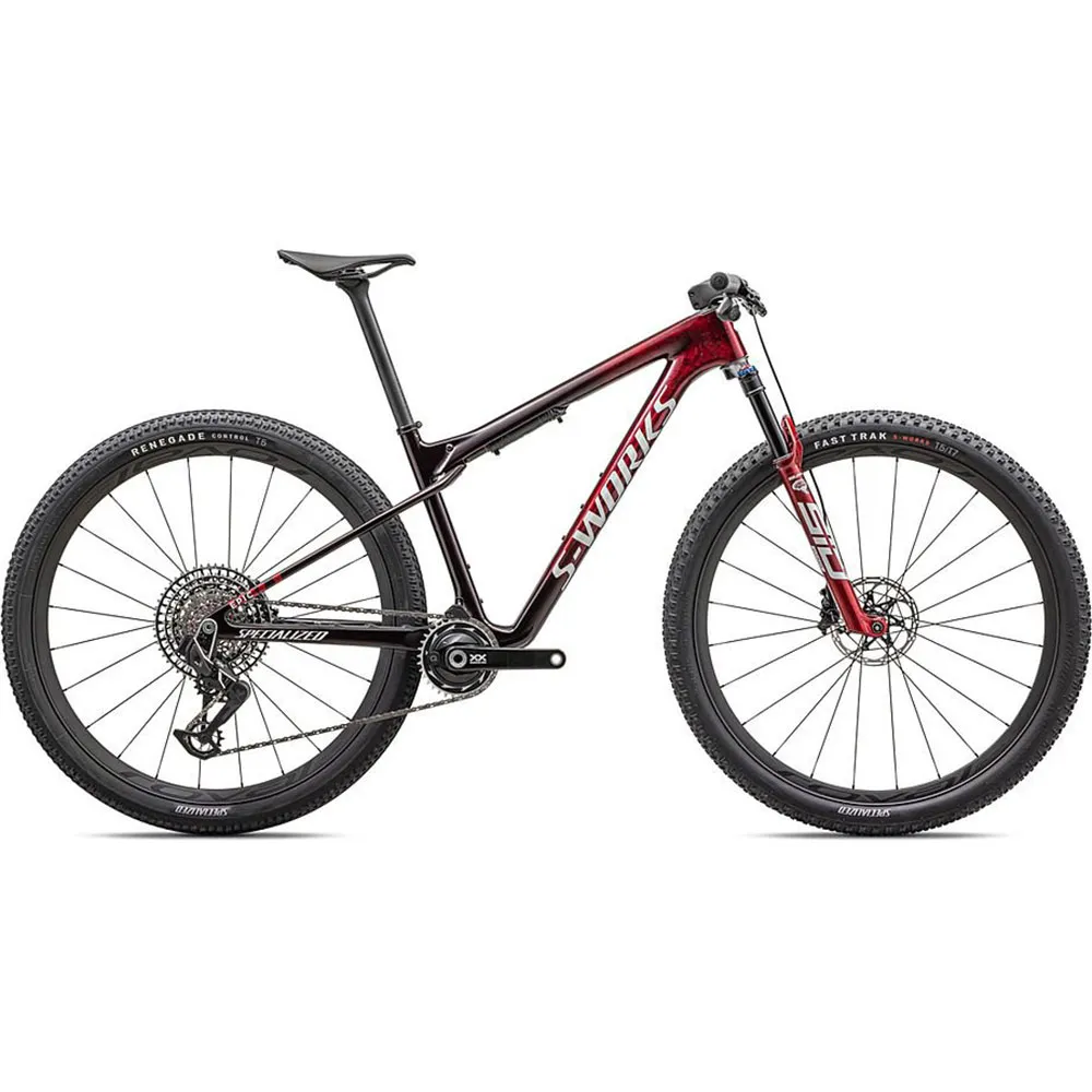 Specialized S-works Epic Wc 29´´ Xx Sl Eagle 2023 Mtb Cykel, Gloss red tint / flake silver granite / metallic white silver, M Specialized S-works Epic Wc 29´´ Xx Sl Eagle 2023 Mtb Cykel, Gloss red tint / flake silver granite / metallic white silver, M