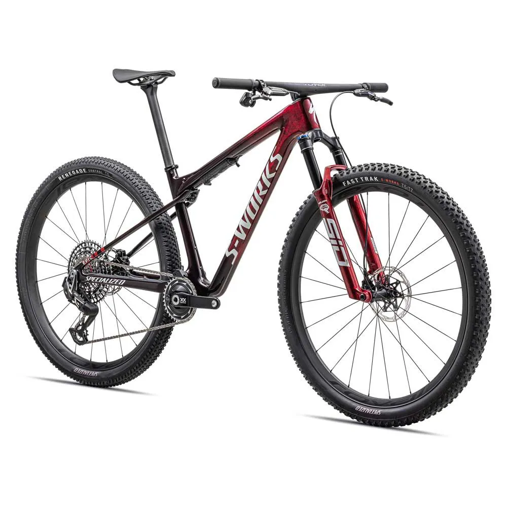 Specialized S-works Epic Wc 29´´ Xx Sl Eagle 2023 Mtb Cykel, Gloss red tint / flake silver granite / metallic white silver, M Specialized S-works Epic Wc 29´´ Xx Sl Eagle 2023 Mtb Cykel, Gloss red tint / flake silver granite / metallic white silver, M