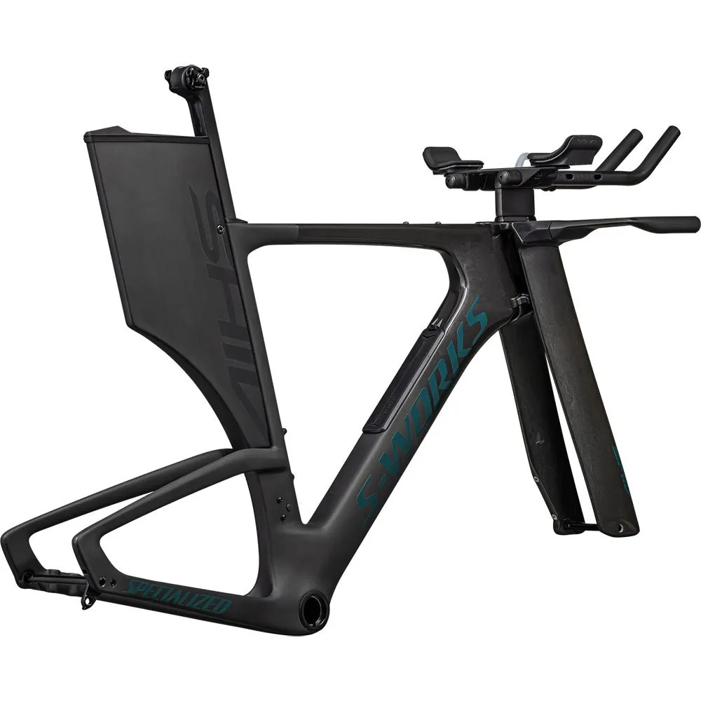 Specialized S-works Shiv Ltd 2024 Landsvägscykelram, Gloss black nearly black smoke granite teal, XS