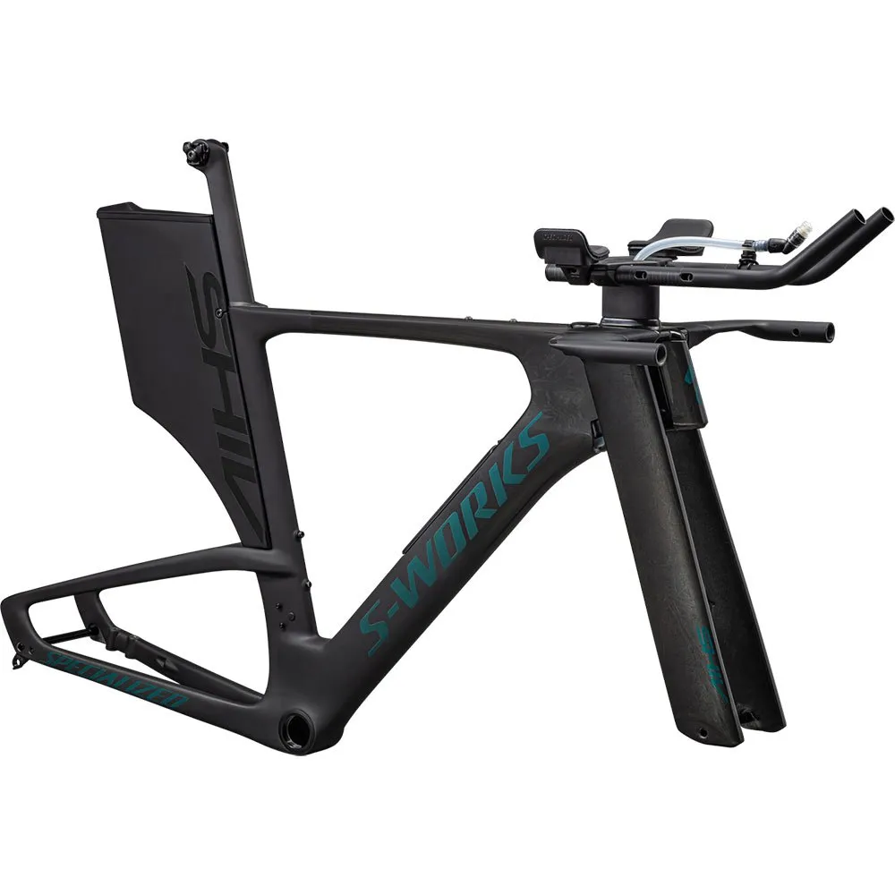 Specialized S-works Shiv Ltd 2024 Landsvägscykelram, Gloss black nearly black smoke granite teal, XS