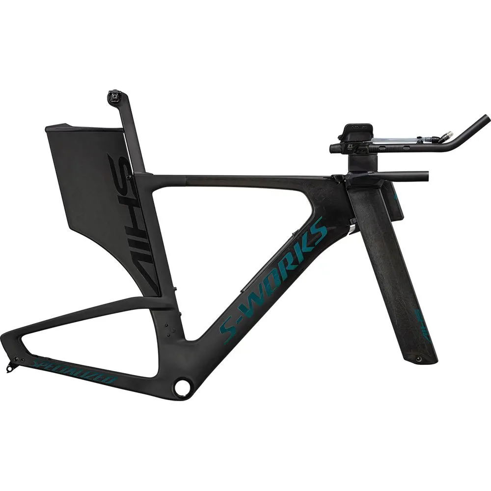 Specialized S-works Shiv Ltd 2024 Landsvägscykelram, Gloss black nearly black smoke granite teal, XS