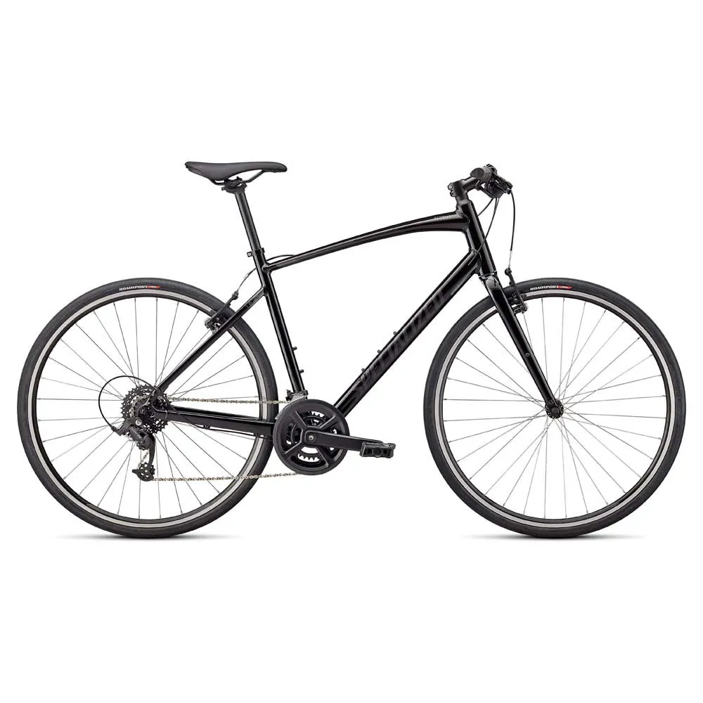 Specialized Sirrus 1.0 Cykel, Gloss black / charcoal / satin black reflective, XS