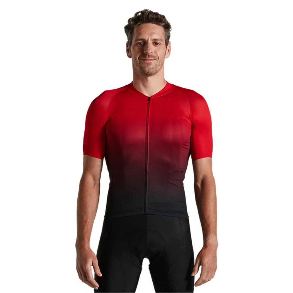 Specialized Sl Air Sagan Collection Korta ärmar Cykeltröja, Deconstructivism red / black fade, S