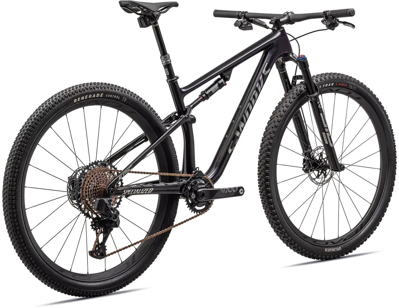 Specialized SWORKS Epic SRAM XX1 AXS, Gloss purple tint fades over carbon / chrome, M Specialized SWORKS Epic SRAM XX1 AXS, Gloss purple tint fades over carbon / chrome, M