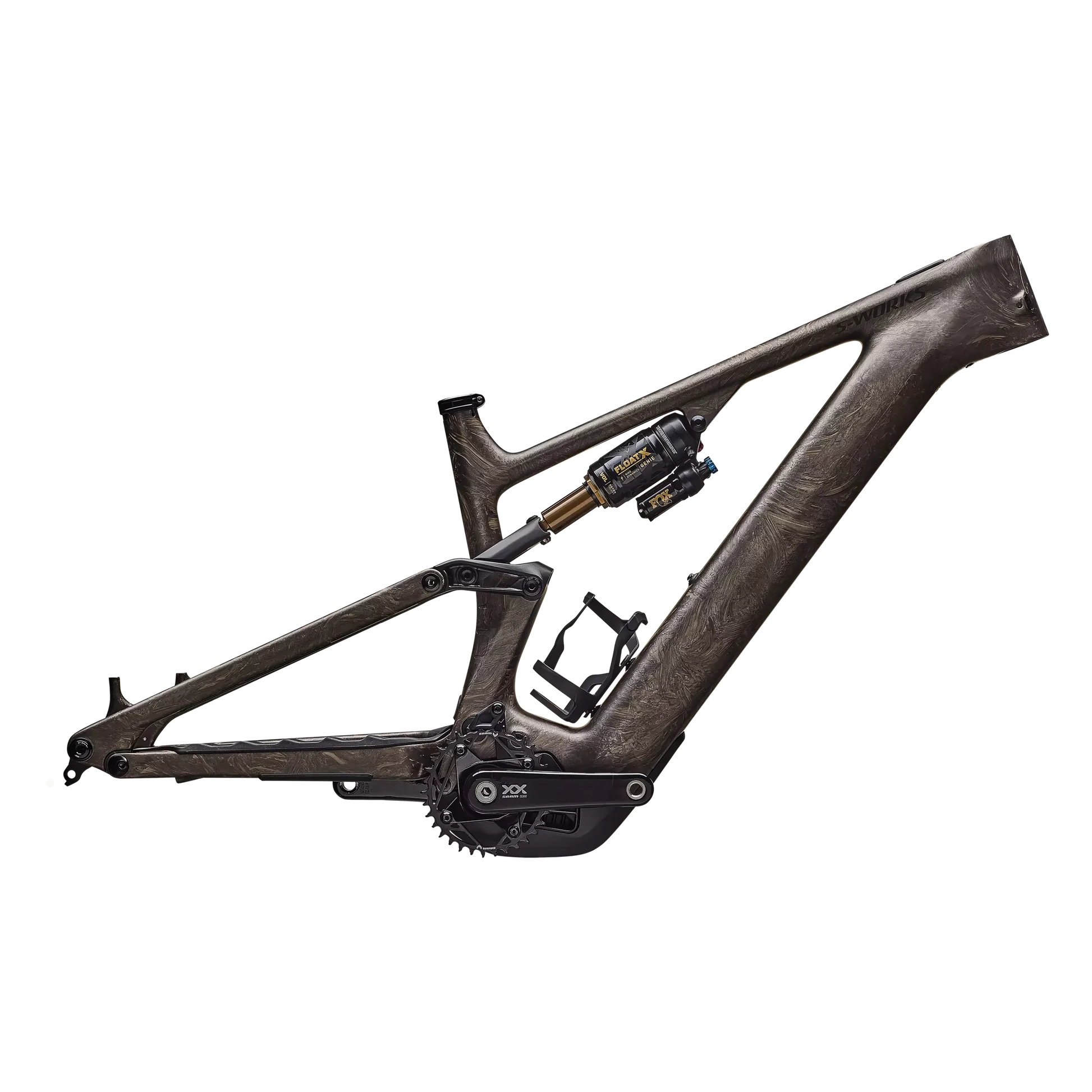 Specialized Sworks Turbo Levo 4 Ebike Frameset, Satin taupe / gunmetal strata / metallic obsidian, S5