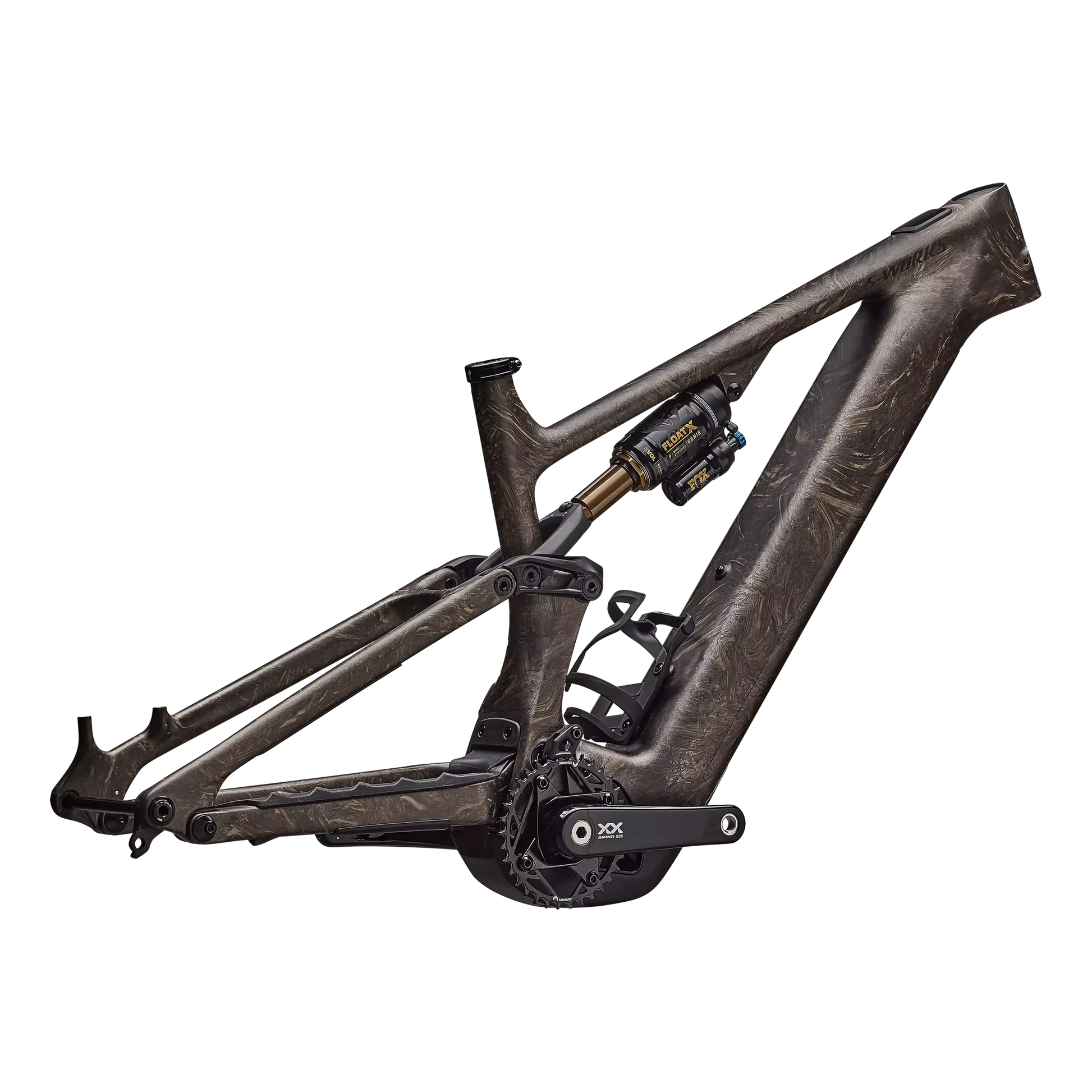 Specialized Sworks Turbo Levo 4 Ebike Frameset, Satin taupe / gunmetal strata / metallic obsidian, S5