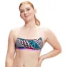 Speedo Allover Digital Cross Back Crop Top Bikinitopp female
