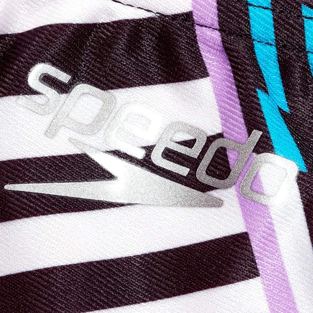 Speedo Allover Digital Cross Back Crop Top Bikinitopp female