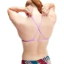 Speedo Allover Digital Cross Back Crop Top Bikinitopp female
