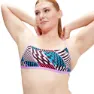 Speedo Allover Digital Cross Back Crop Top Bikinitopp female