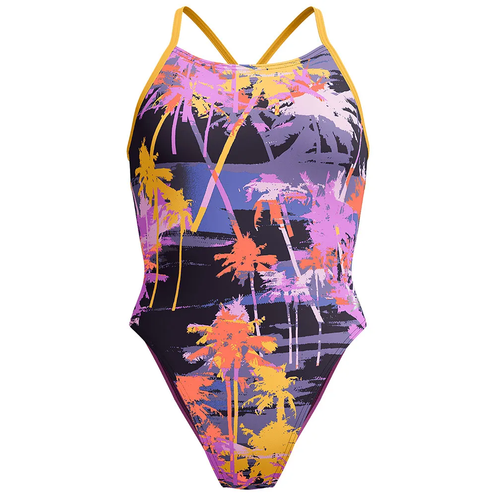 Speedo Allover Digital Lattice Tie-back Baddräkt female