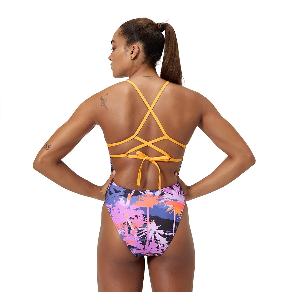 Speedo Allover Digital Lattice Tie-back Baddräkt female