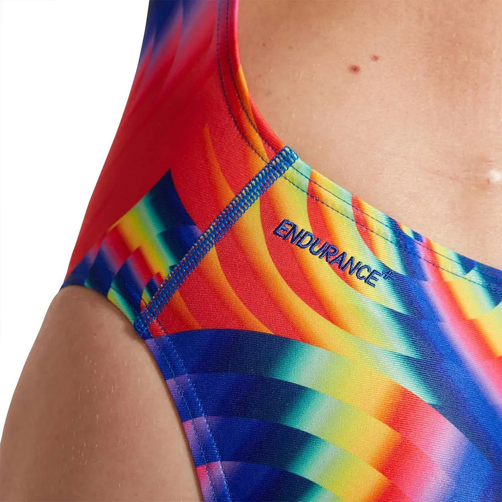 Speedo Allover Digital Leaderback Baddräkt female
