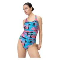 Speedo Allover Digital Powerback Baddräkt female Speedo Allover Digital Powerback Baddräkt female