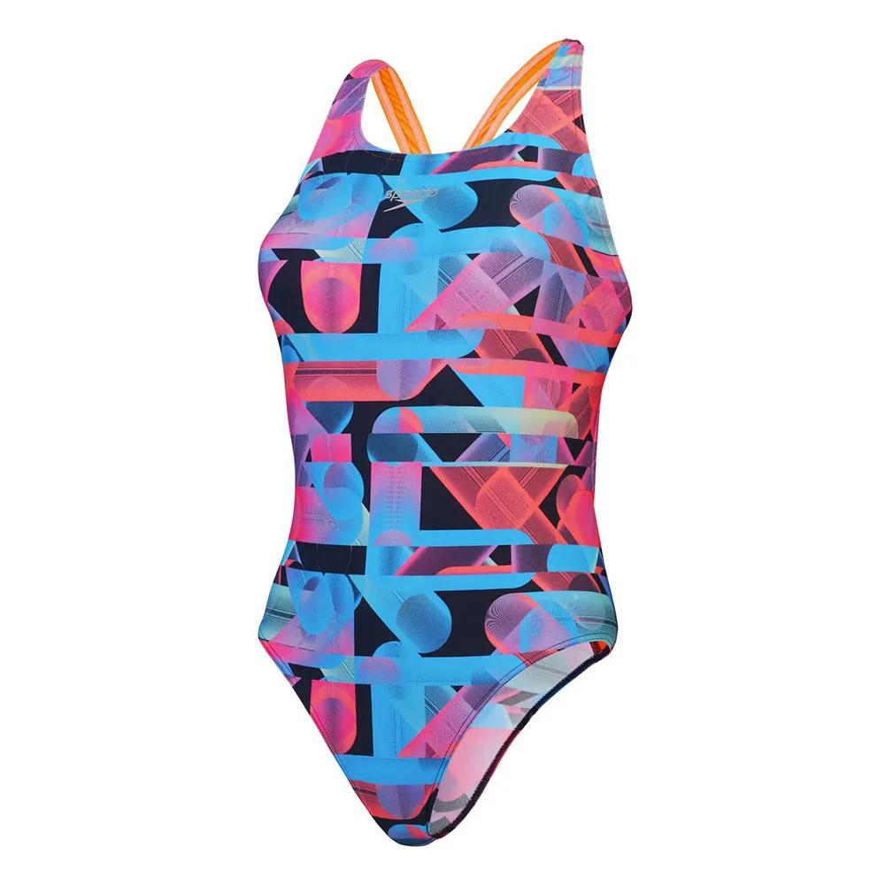 Speedo Allover Digital Powerback Baddräkt female