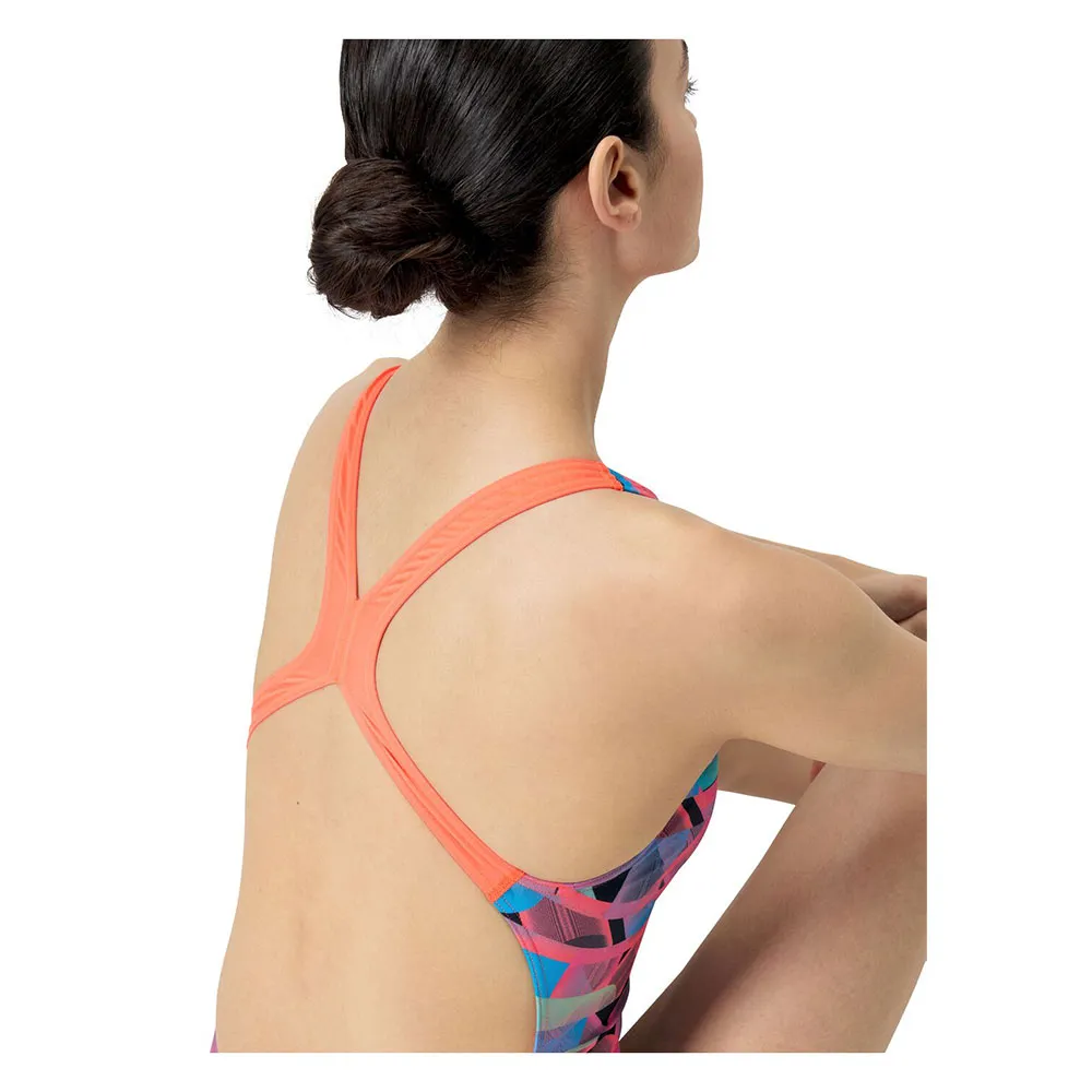 Speedo Allover Digital Powerback Baddräkt female