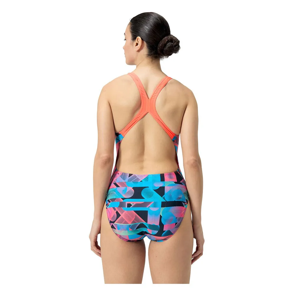 Speedo Allover Digital Powerback Baddräkt female