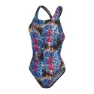 Speedo Allover Digital Proback Baddräkt female, Black / cobalt pop / hypersonic blue / electric pink
