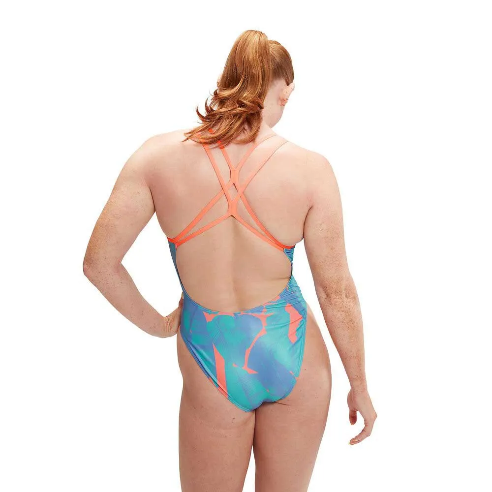 Speedo Allover Digital Starback Baddräkt female