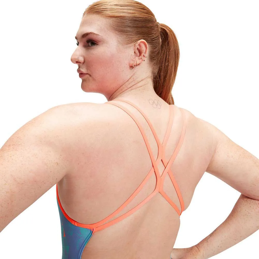 Speedo Allover Digital Starback Baddräkt female