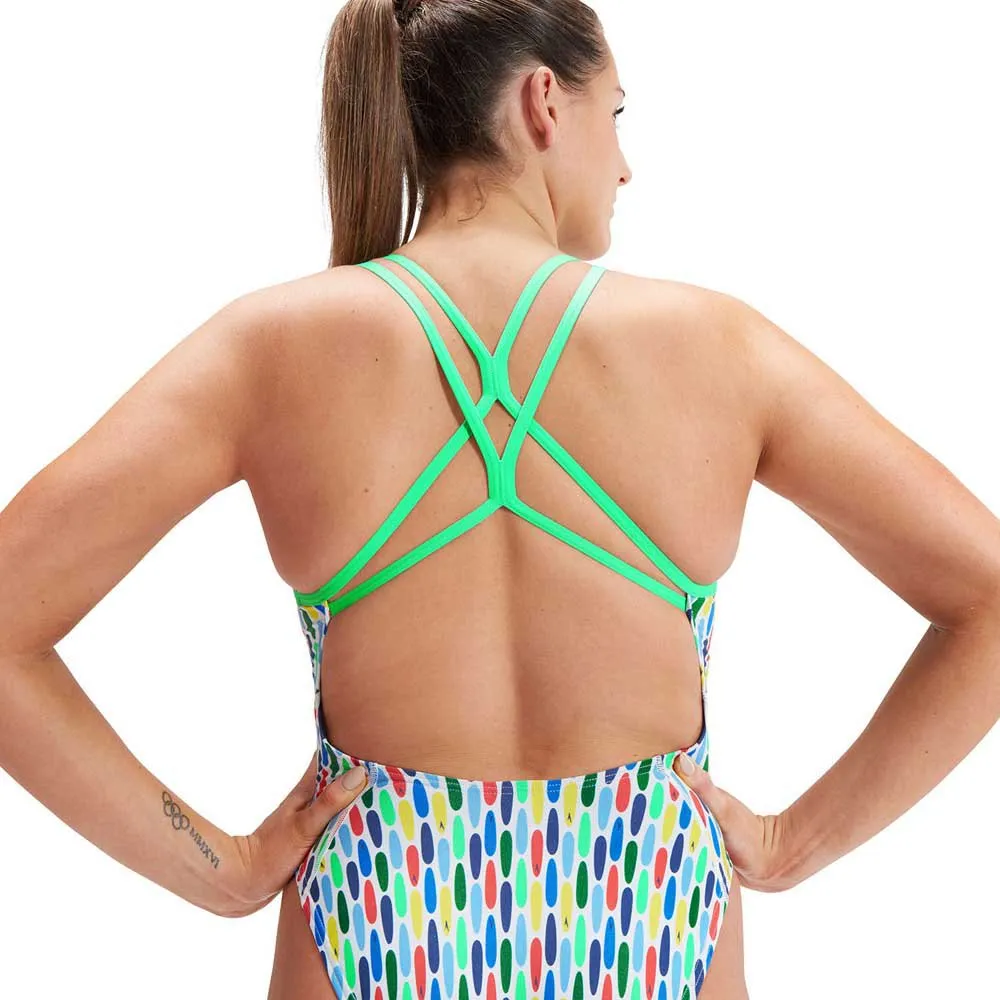 Speedo Allover Digital Starback Baddräkt female Speedo Allover Digital Starback Baddräkt female