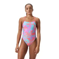 Speedo Allover Digital V-back Baddräkt female Speedo Allover Digital V-back Baddräkt female
