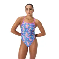 Speedo Allover Digital V-back Baddräkt female Speedo Allover Digital V-back Baddräkt female