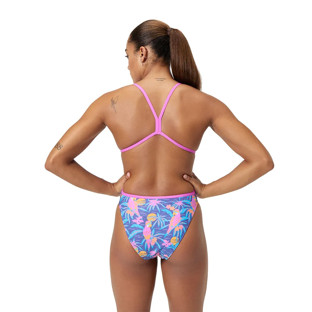 Speedo Allover Digital V-back Baddräkt female