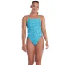Speedo Allover Lattice-back Baddräkt female, Aquarium / aquasplash / fake green