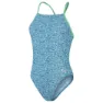 Speedo Allover Lattice-back Baddräkt female, Aquarium / aquasplash / fake green
