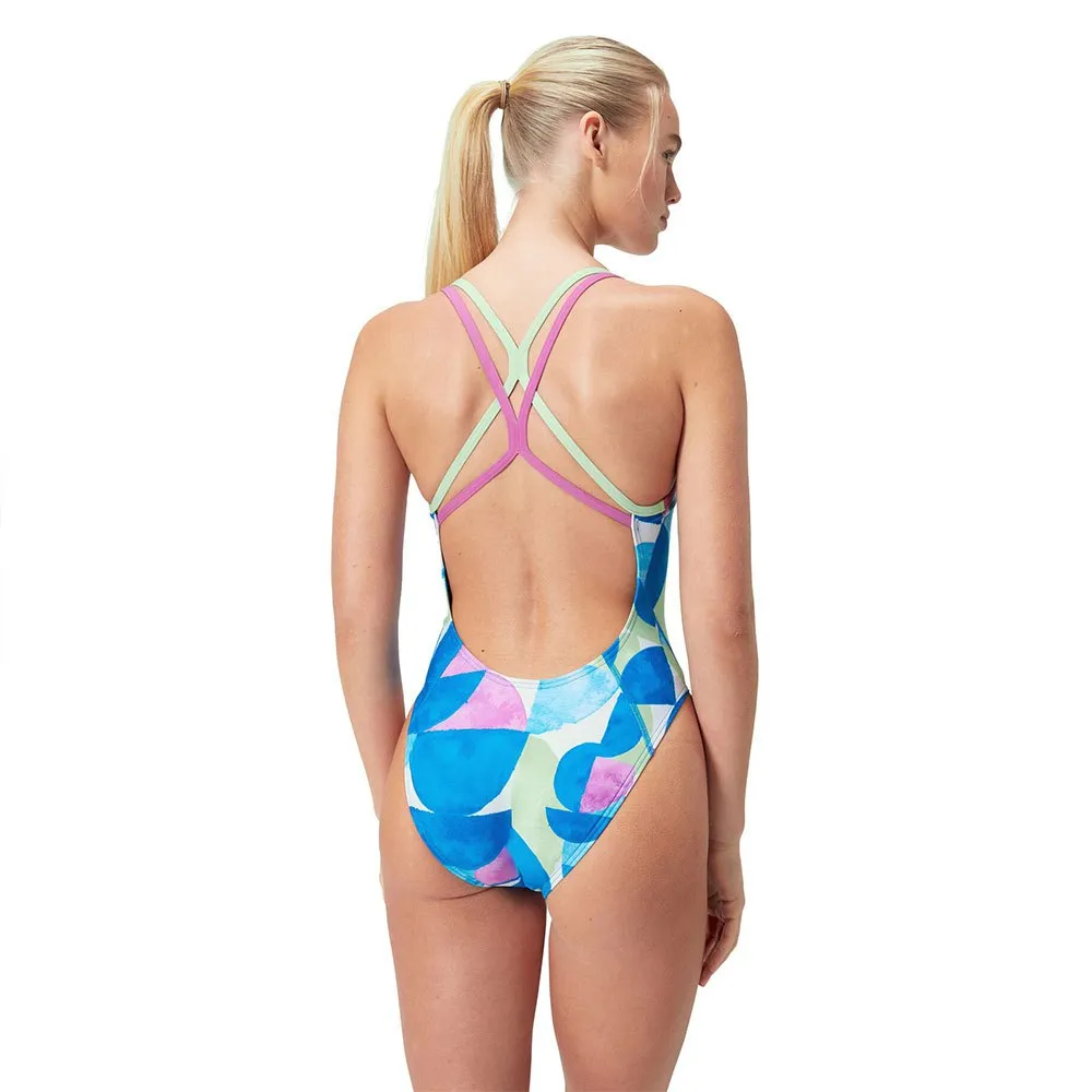 Speedo Allover Starback Baddräkt female, Matcha green / kiki pink Speedo Allover Starback Baddräkt female, Matcha green / kiki pink