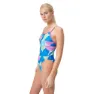 Speedo Allover Starback Baddräkt female, Matcha green / kiki pink