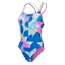 Speedo Allover Starback Baddräkt female, Matcha green / kiki pink