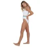 Speedo Belted Deep U-back Baddräkt female, White / orange fizz / mango / sky blue / blue bay