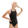 Speedo Boom Logo Placement Flyback Baddräkt female, Black / taffy pink, 5-6Y