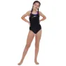 Speedo Boom Placement Muscleback Baddräkt female, Black / beautiful blue, 7-8Y