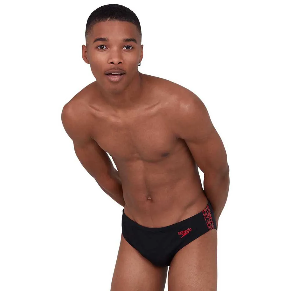 Speedo Boom Star Splice 7 Cm Badbyxor male, Black / fed red