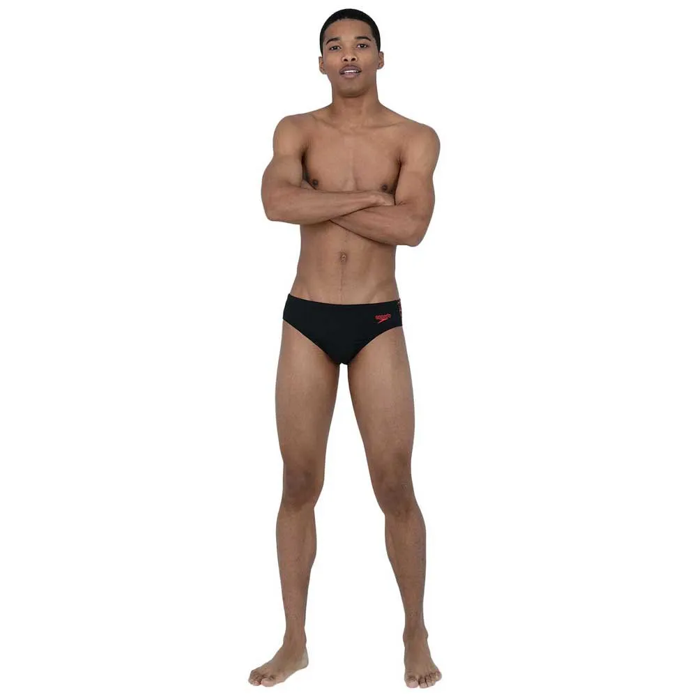 Speedo Boom Star Splice 7 Cm Badbyxor male, Black / fed red