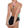 Speedo Colourblend Placement Digital Powerback Baddräkt female, Black / mango / lava red / white / jade