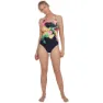 Speedo Colourblend Placement Digital Powerback Baddräkt female, Black / mango / lava red / white / jade