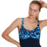 Speedo Contourlustre Shaping Baddräkt female, True navy / blue flame / light adriatic