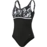 Speedo Contourluxe Printed Baddräkt female, Black / white