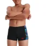 Speedo Digi Allover Panel Badbyxor Boxer male, Black / lava red / neon absinthe / lapis blue / blue flame, 5-6Y