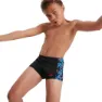 Speedo Digi Allover Panel Badbyxor Boxer male, Black / lava red / neon absinthe / lapis blue / blue flame, 5-6Y