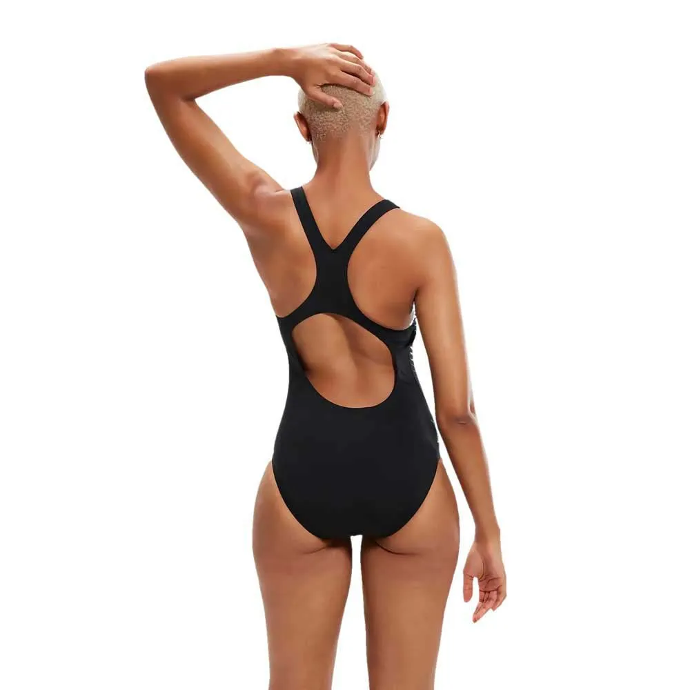 Speedo Digital Placement Medalist Baddräkt female, Black / chroma blue / aquarium / miami lilac